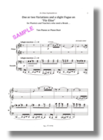 Für Elise Variations sample, more 2 pianos, more piano duet, Beethoven Simm sample, Simm Für Elise